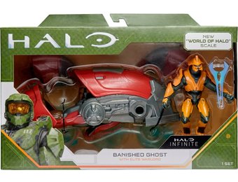 Halo Infinite - Banished Ghost with Elite Warlord Figure 18 x 30 cm