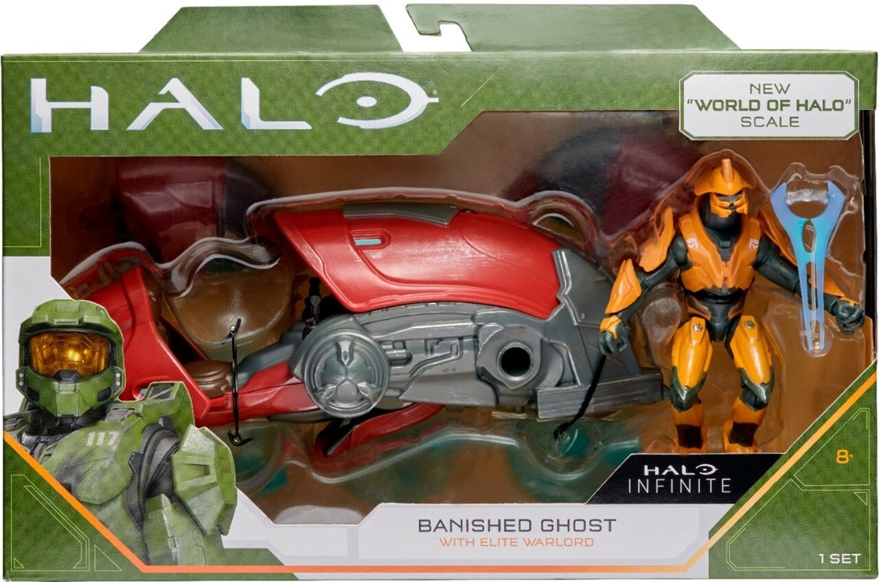 Halo Infinite - Banished Ghost with Elite Warlord Figure 18 x 30 cm (New)