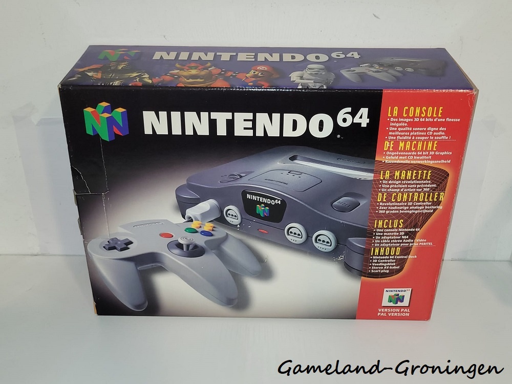 Nintendo 64 with Controller & Wiring (Boxed)