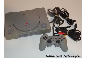 PlayStation 1 met Dualshock Controller & Bedrading (Verkleurd)