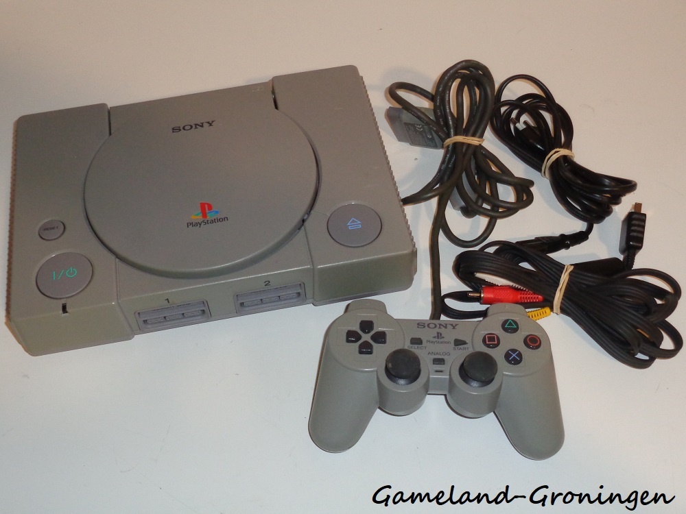 PlayStation 1 with Dualshock Controller & Wiring (Discolored)