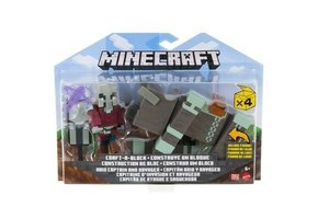 Minecraft - Craft-a-Block 2-Pack Action Figures Raid Captain and Ravager