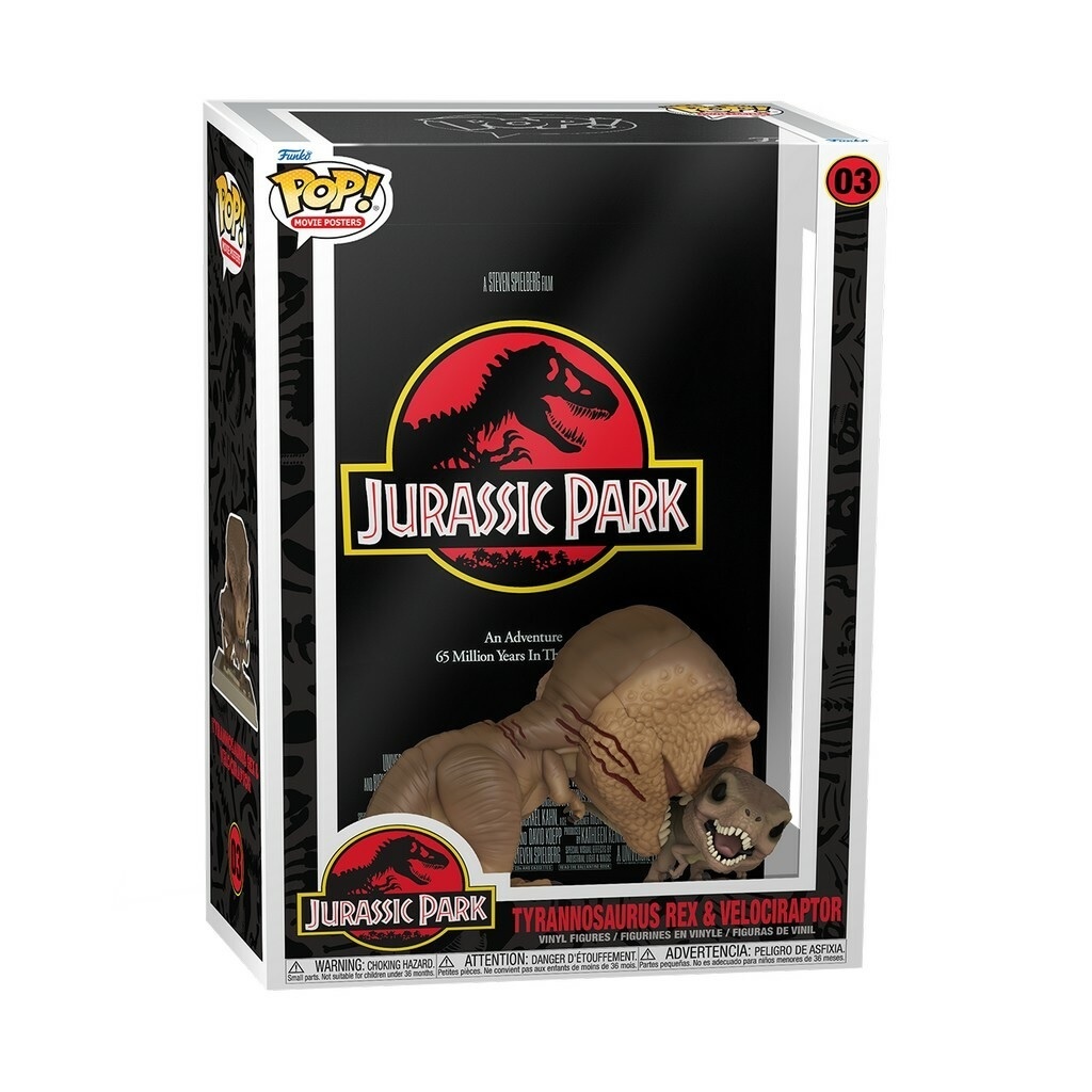 Movie Poster POP! - Jurassic Park - Tyrannosaurus Rex & Velociraptor #03