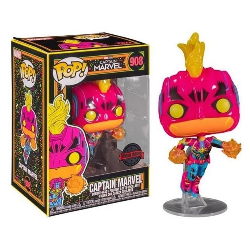 Marvel Black Light POP! - Captain Marvel #908