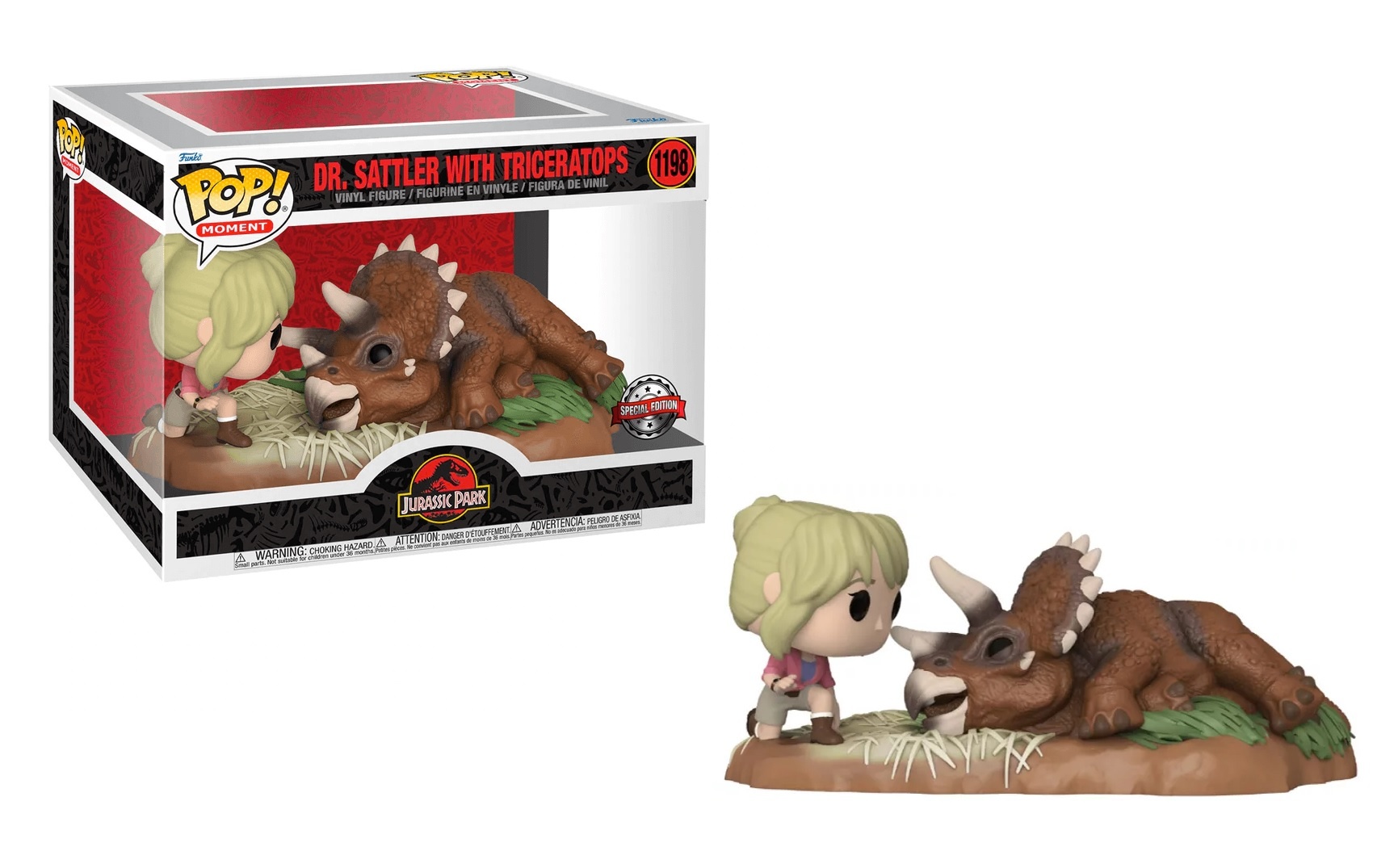 Jurassic Park Moment POP! - Dr. Sattler with Triceratops 6 Inch #1198