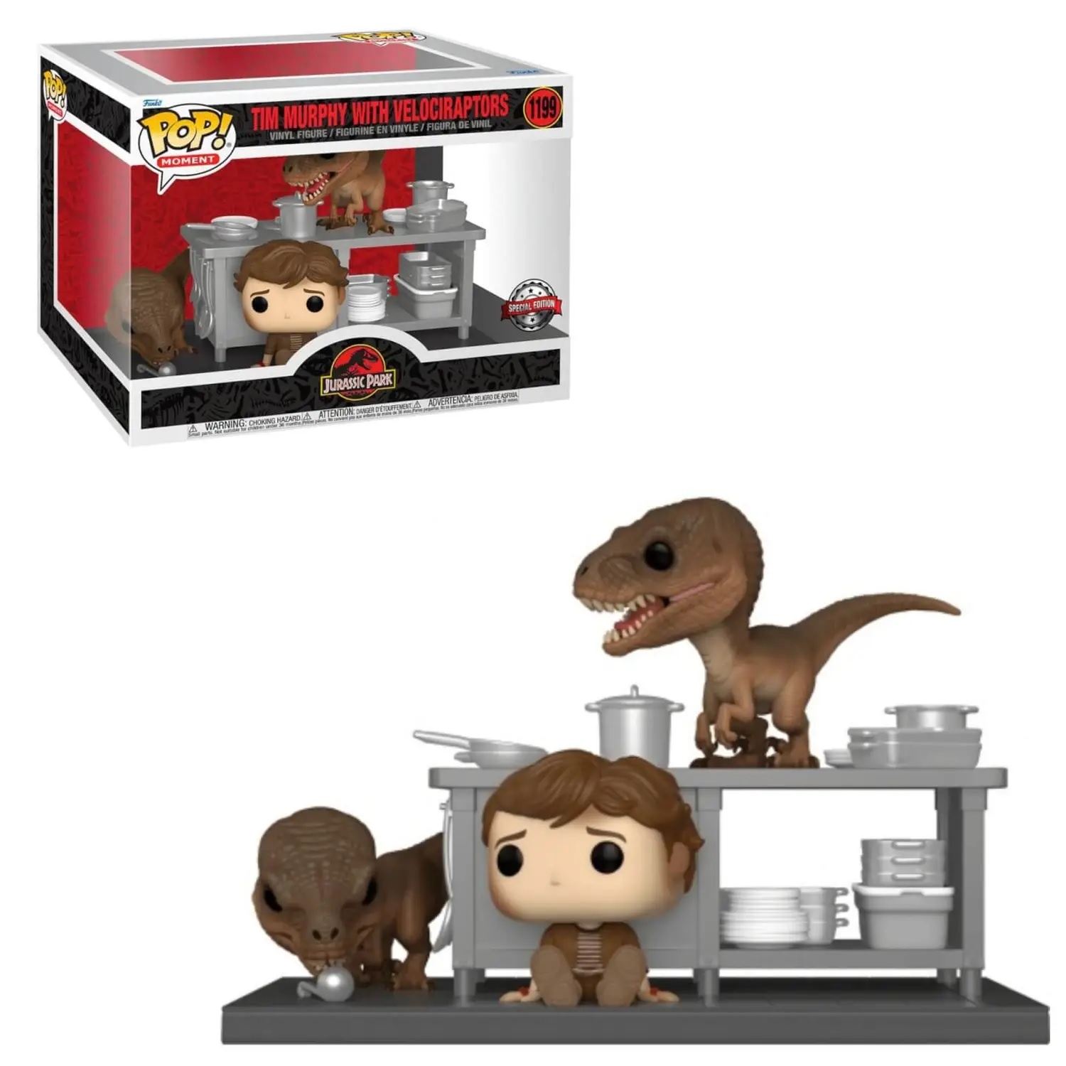 Jurassic Park Moment POP! - Tim with Velociraptors 6 Inch #1199