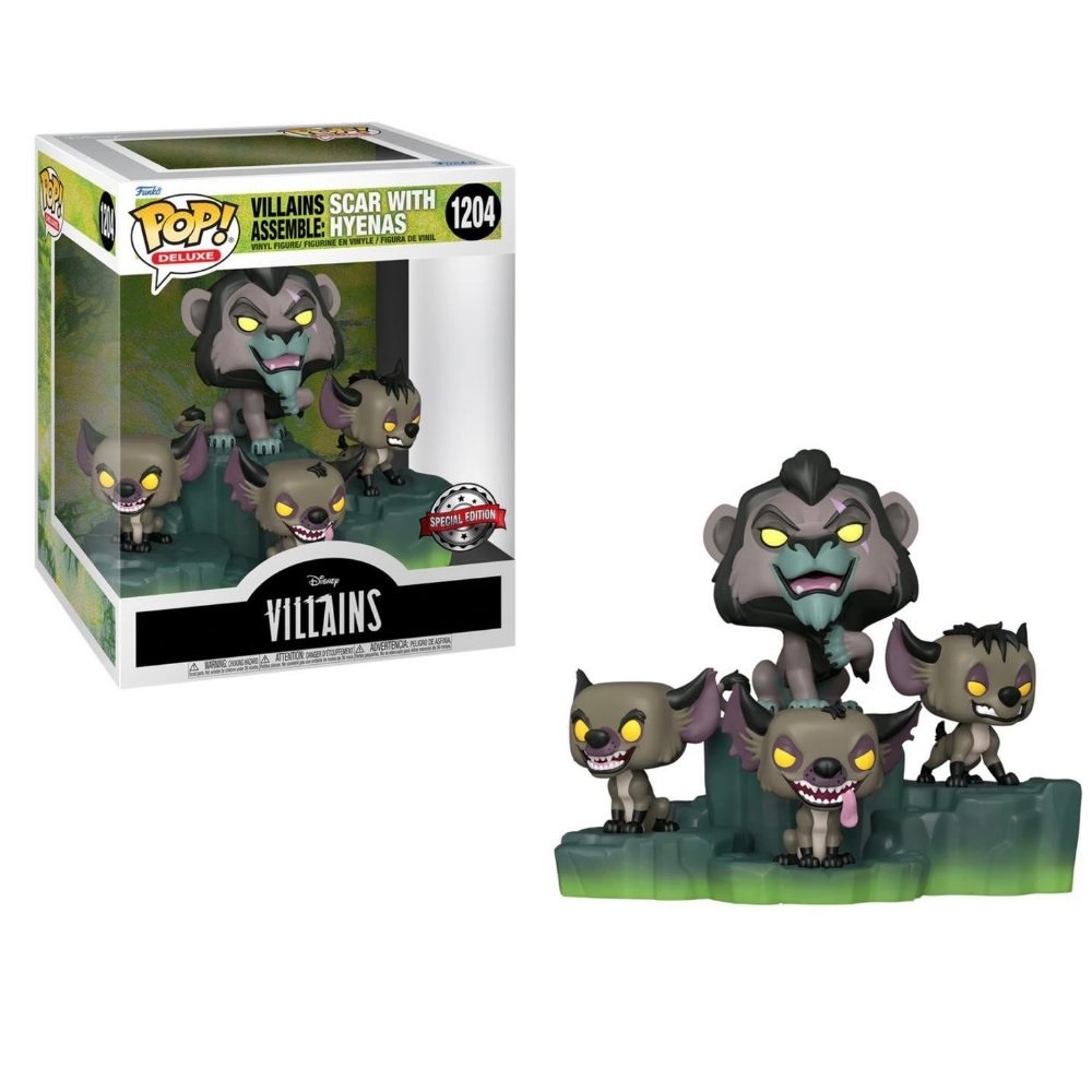 Disney Deluxe POP! - Villains Assemble Scar with Hyenas 6 Inch #1204