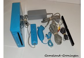Nintendo Wii met Controller, Nunchuk & Bedrading (Blauw)