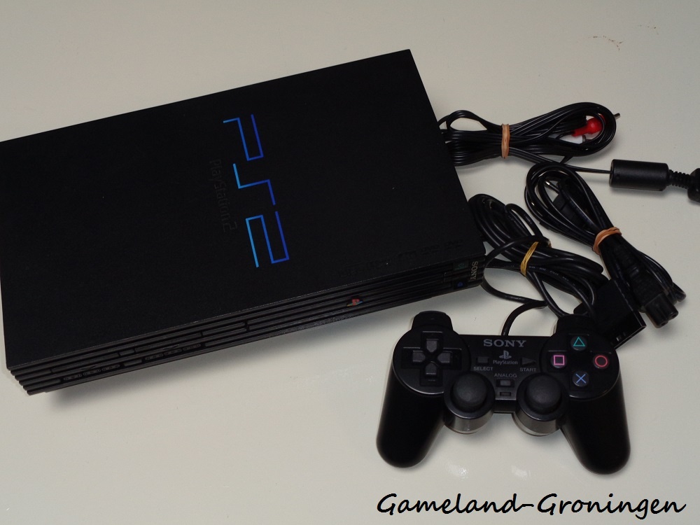 PlayStation 2 Phat met Controller & Bedrading (Zwart)