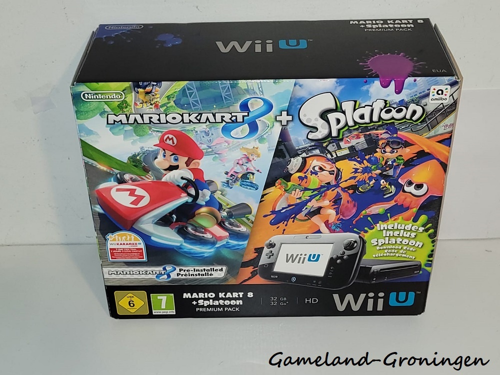 Wii U 32GB Console Premium Bundel + Splatoon + Mario Kart 8