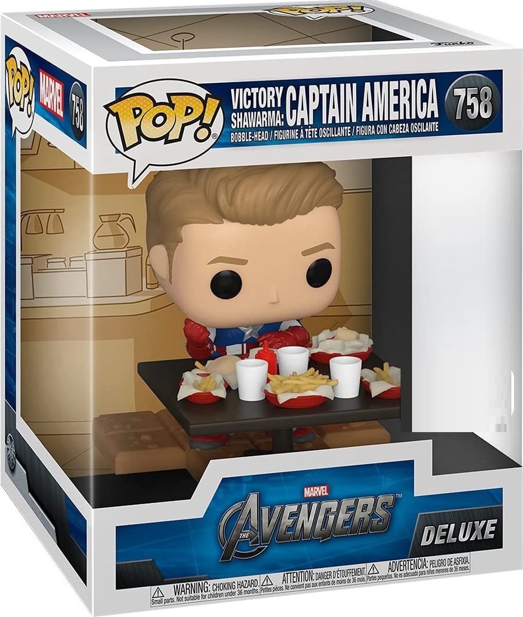 Marvel Avengers Deluxe POP! - Victory Shawarma Captain America 6 Inch #758