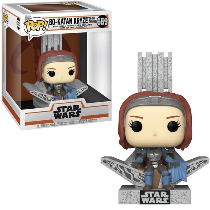 Star Wars The Mandalorian Deluxe POP! - Bo-Katan Kryze on the Throne #669