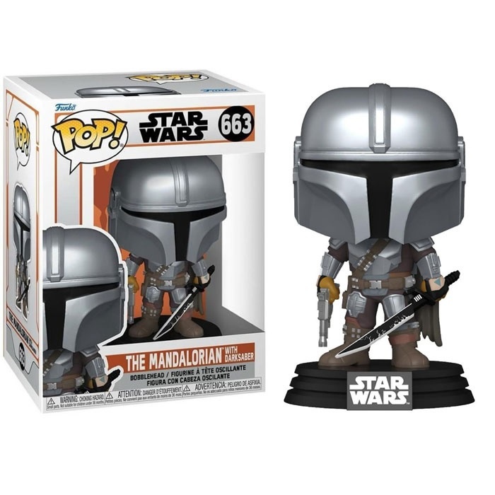Star Wars The Mandalorian POP! - The Mandalorian with Darksaber #663
