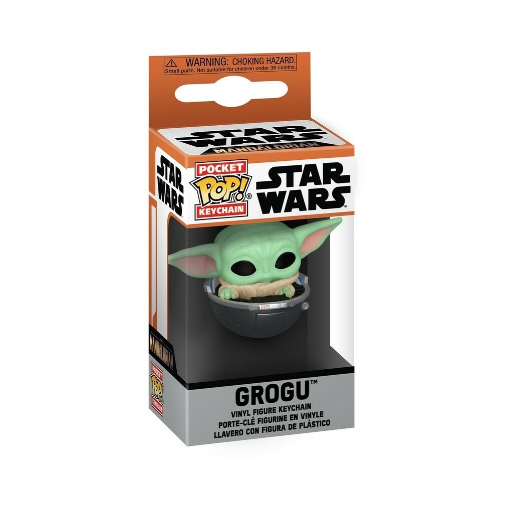 Star Wars The Mandalorian Pocket POP Keychain - Grogu in Hovering Pram