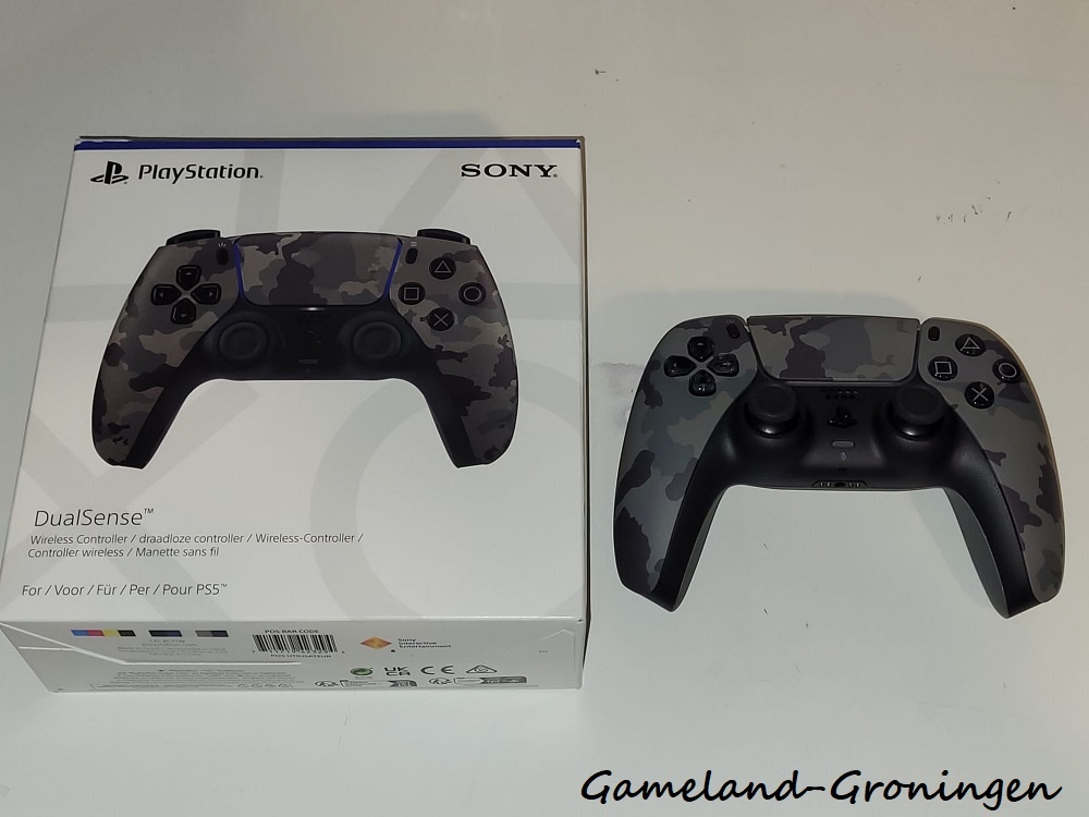 PS5 DualSense Draadloze Controller (Boxed, Grey Camo)