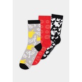 Pokémon - 3-Pack Pikachu & Pokeball Socks