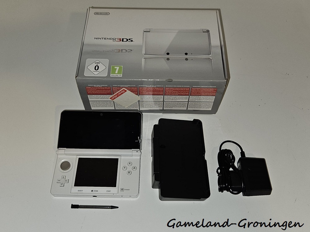 Nintendo 3DS met Stylus & Oplader (Boxed, Wit)