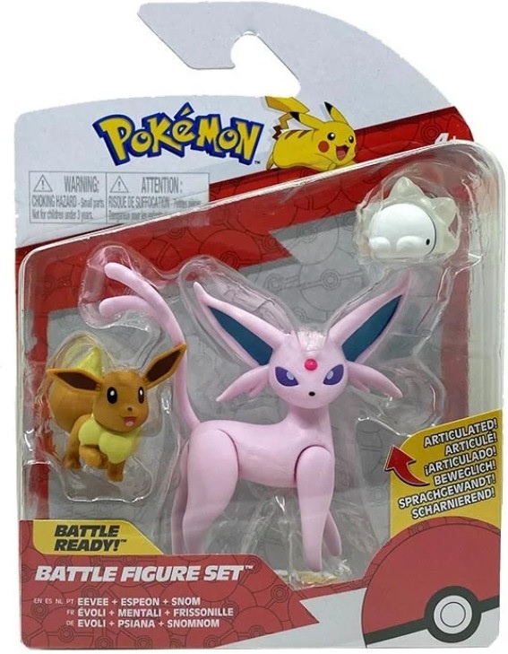 Pokémon - Battle Figure Set - Eevee + Espeon + Snom