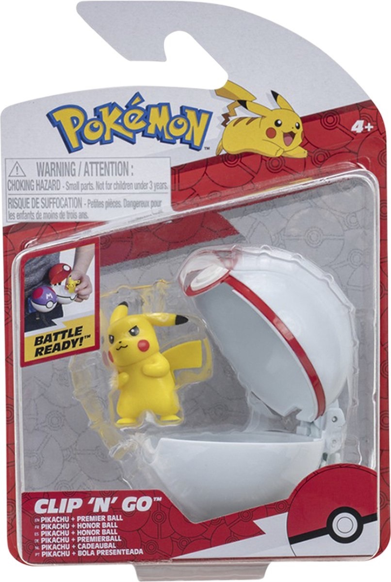 Pokémon - Clip 'n' Go Figure - Pikachu + Premier Ball