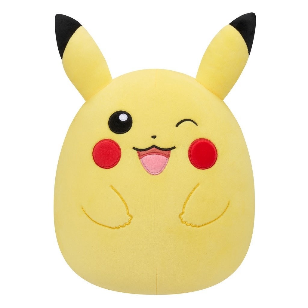 Pokémon - Squishmallows Pikachu Knipoog Knuffel 50 cm