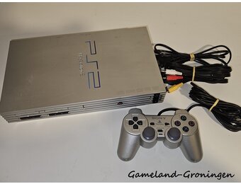 PlayStation 2 Phat met Controller & Bedrading (Zilver)