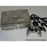 Xbox met Controller & Bedrading (Crystal)