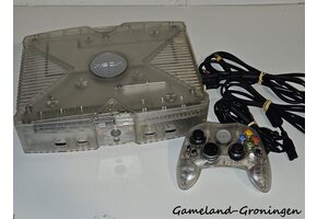 Xbox with Controller & Wiring (Crystal)