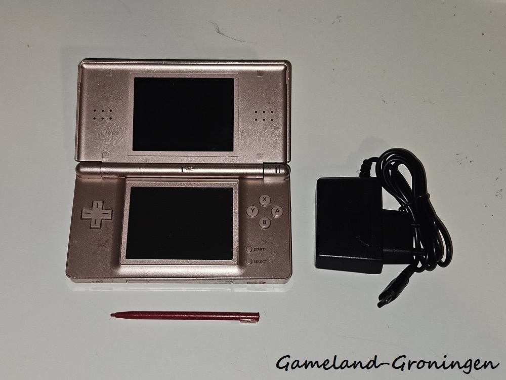 Nintendo DS Lite met Stylus & Oplader (Metallic Roze)