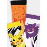 Pokémon - 3-Pack Pikachu, Charmander & Gengar Socks