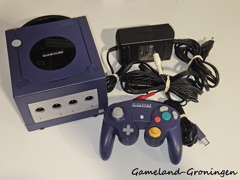 Nintendo GameCube met Controller & Bedrading (Paars)