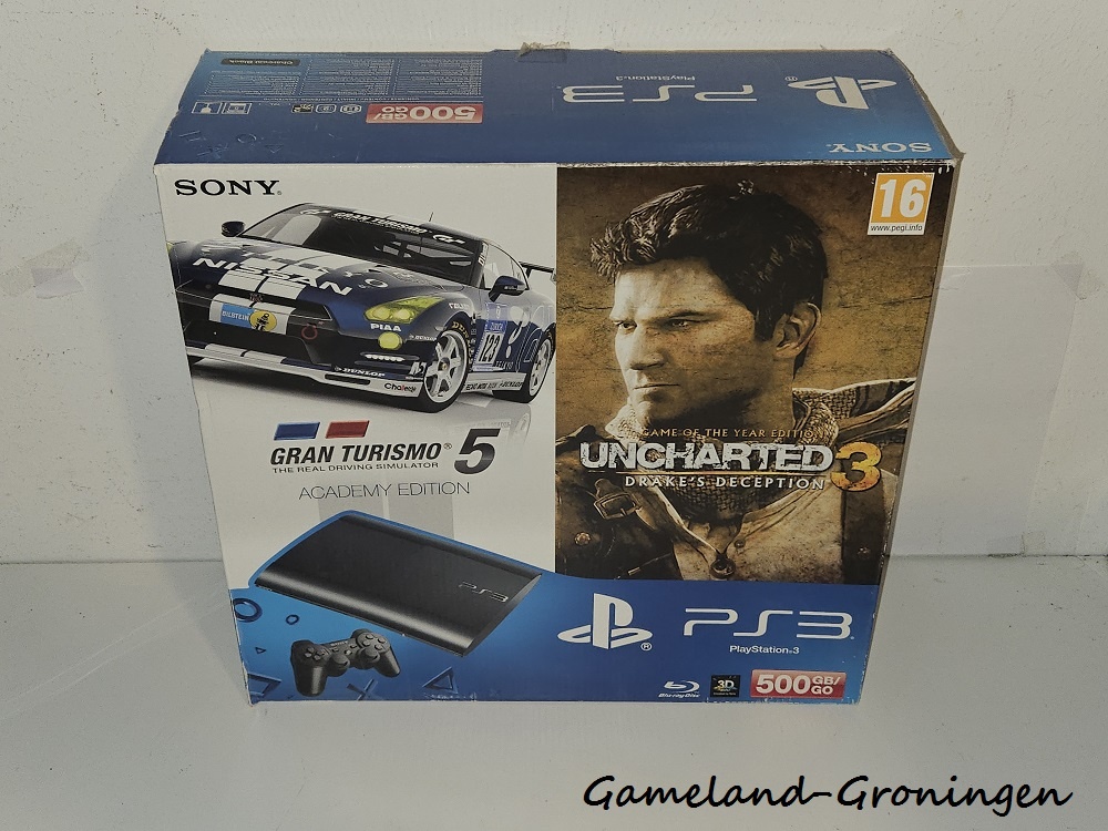 PlayStation 3 Console (500 GB) Super Slim + GT5 Academy Editon + Uncharted 3 GOTY