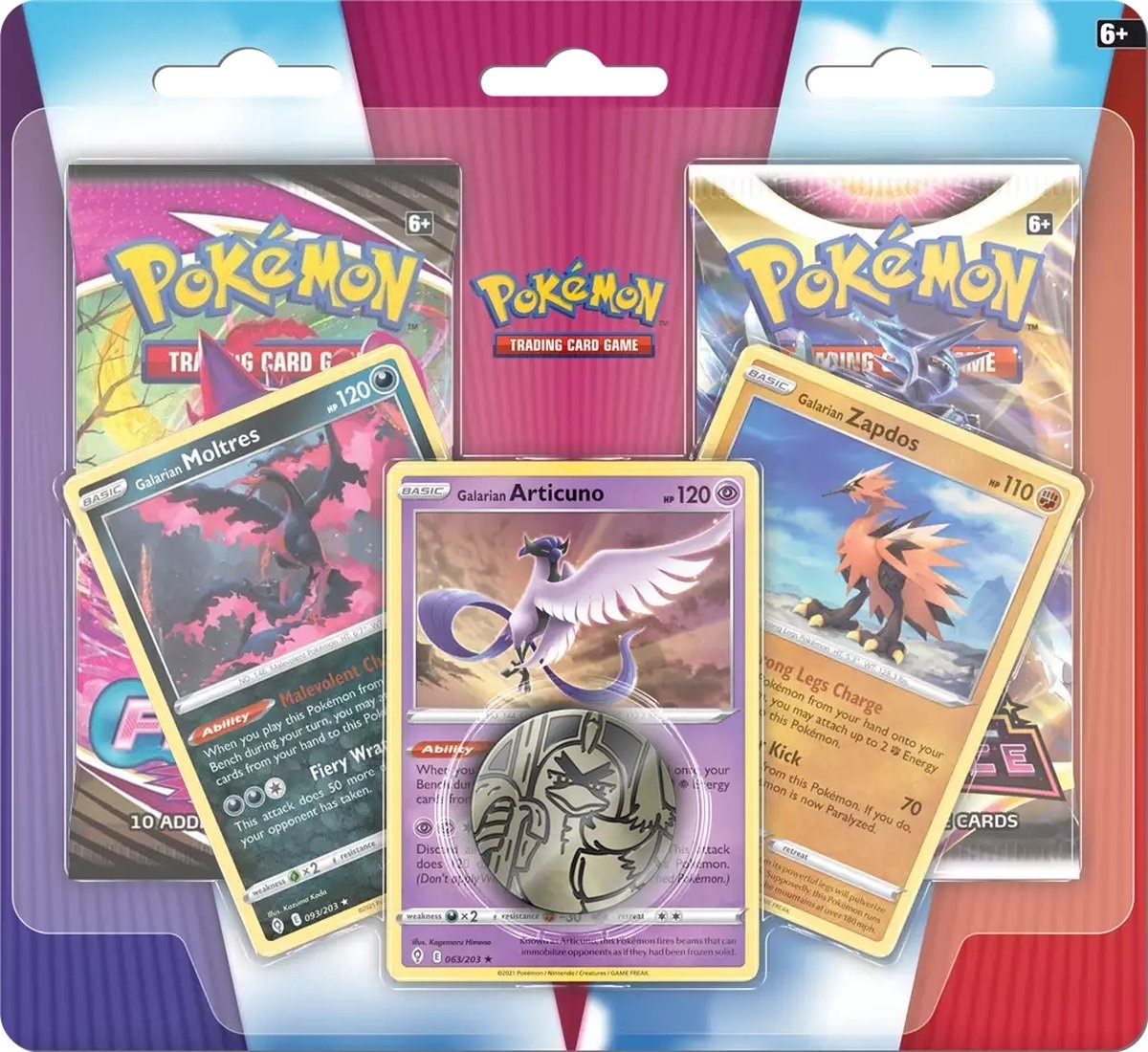 Pokémon TCG - Booster 2-Pack Galarian Moltres, Articuno & Zapdos