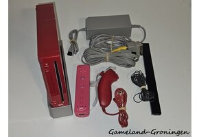 Nintendo Wii met Controller, Nunchuk & Bedrading (Rood)