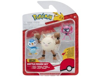 Pokémon - Battle Figure Set - Piplup + Primeape + Impidimp
