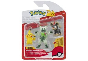 Pokémon - Battle Figure Set - Pikachu + Floragato + Litleo
