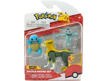 Pokémon - Battle Figure Set - Squirtle + Boltund + Machop