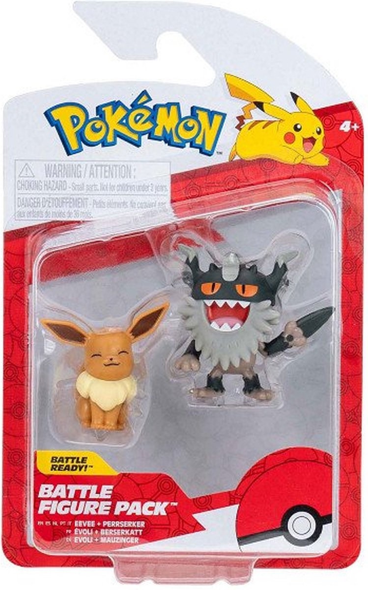 Pokémon - Battle Figure Pack - Eevee + Perrserker 4 cm
