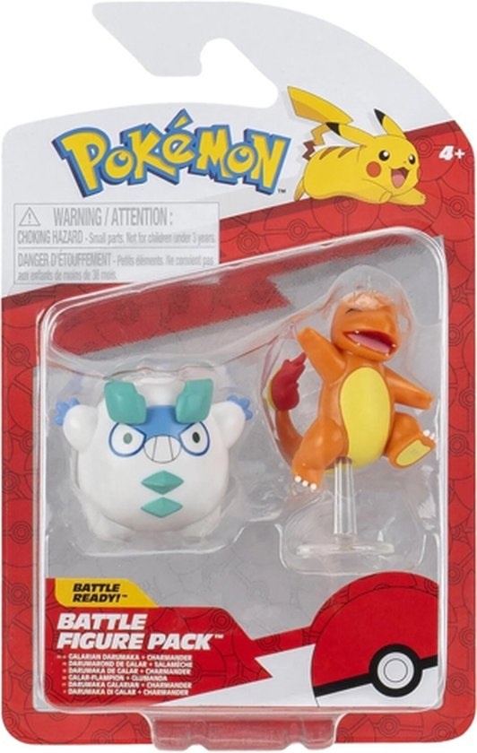 Pokémon - Battle Figure Pack - Galarian Darumaka + Charmander 4 cm