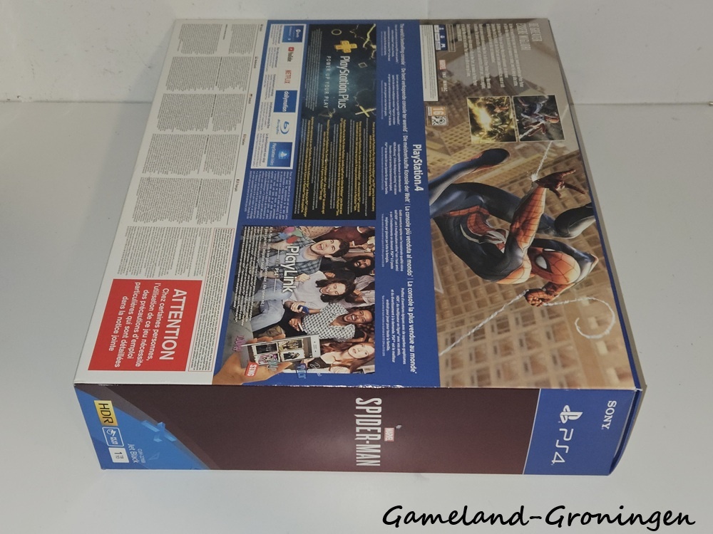 PlayStation 4 Slim 1TB Spider-Man Pack met 2 Controllers & Bedrading