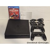 PlayStation 4 Slim 1TB Spider-Man Pack met 2 Controllers & Bedrading