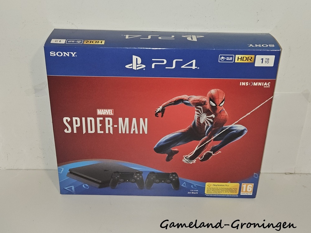 PlayStation 4 Slim 1TB Spider-Man Pack with 2 Controllers & Wiring