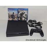 PlayStation 4 Slim 1TB Watch Dogs Pack met 1 Controller & Bedrading