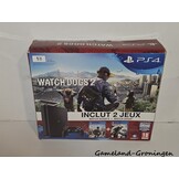 PlayStation 4 Slim 1TB Watch Dogs Pack met 1 Controller & Bedrading