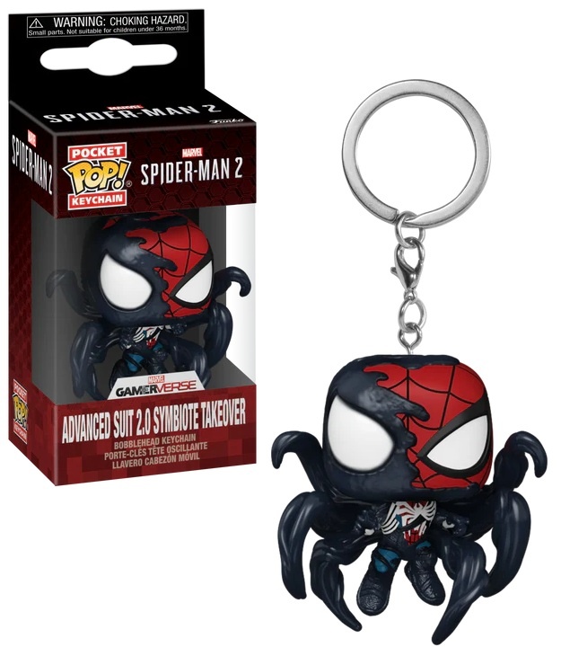 Spider-Man 2 POP Keychain - Advanced Suit 2.0 Symbiote Takeover