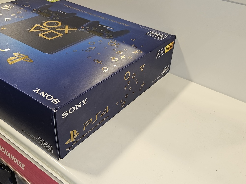 PlayStation 4 Slim 500GB Days of Play Limited Edition with 2 Controllers & Wiring