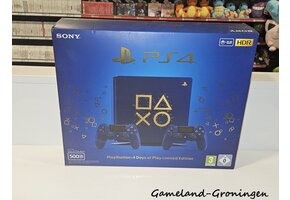 PlayStation 4 Slim 500GB Days of Play Limited Edition met 2 Controllers & Bedrading