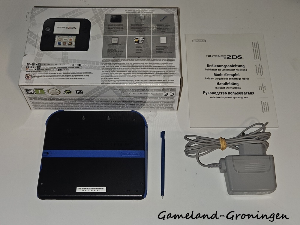 Nintendo 2DS Console Zwart/Blauw + Mario Kart 7 (Boxed)