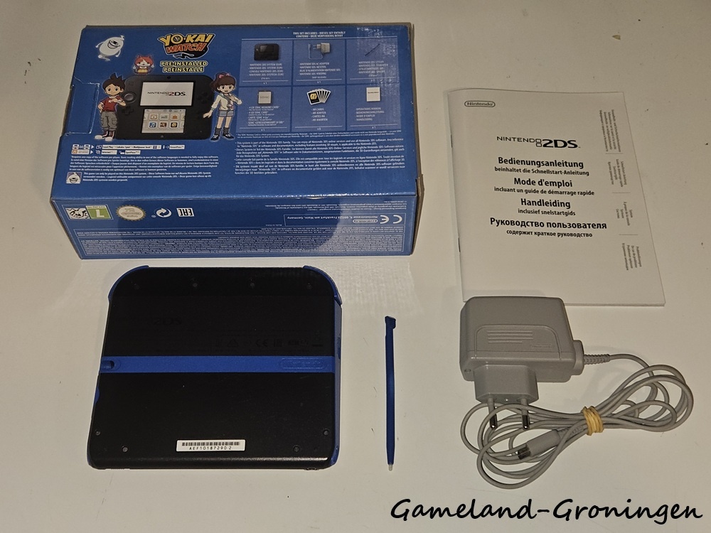 Nintendo 2DS Console Zwart/Blauw + Yo-kai Watch (Boxed)