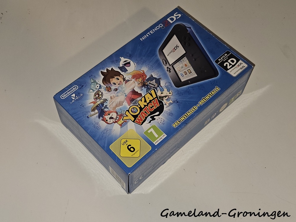 Nintendo 2DS Console Black/Blue + Yo-kai Watch (Boxed)