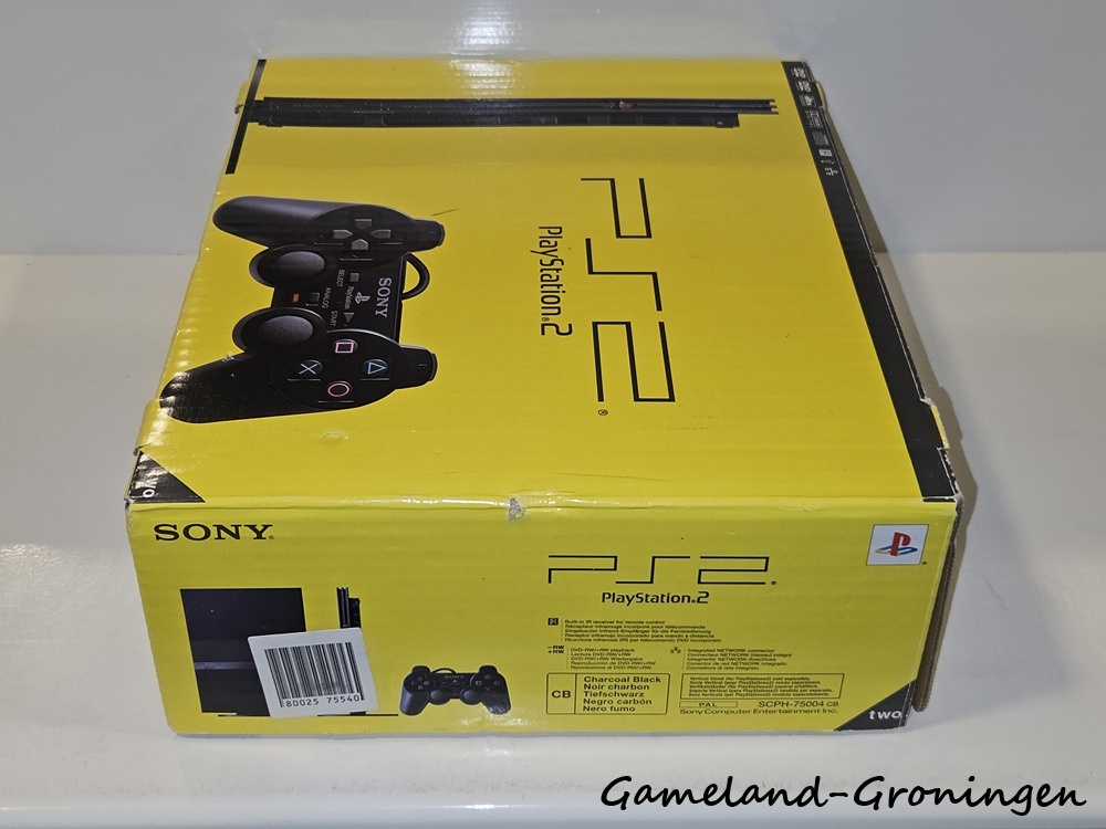 PlayStation 2 Slimline met Controller & Bedrading (Boxed, Zwart)
